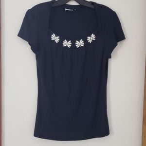 Navy top Ann Taylor Loft small